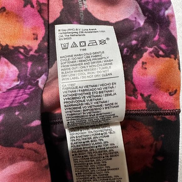 Athleta Salutation Stash Floral Leggings Medium High Rise Pockets - Picture 5 of 10